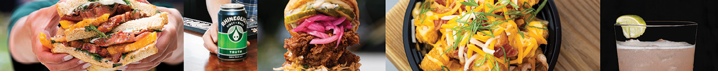 A sampling of dishes and drinks at The Acres